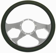 Racing Power Company R5613 14 inch alum/leather steering wheel ea