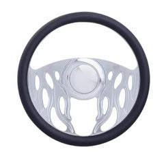 Racing Power Company R5618A 14 inch alum/leather steering wheel/horn/adapter kit
