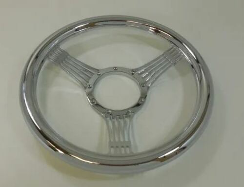 Racing Power Company R5825 14 inch CHROME BILLET SOLID BANJO STEERING WHEEL