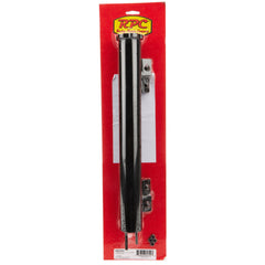 Racing Power Company R6074BK Stainless 2 inch x 17 inch Overflow Tank -Black Polished