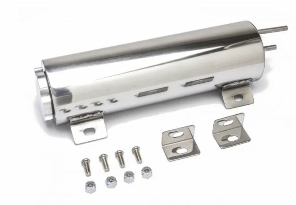 Racing Power Company R6076 Aluminum 3 x 10 overflow tank - polished