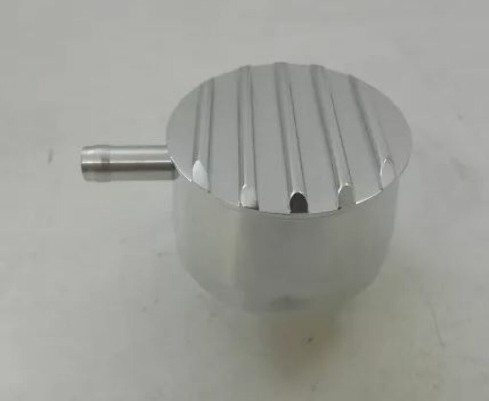 Racing Power Company R6108POL Round finned breather cap w/pcv- pol alum