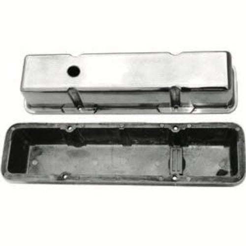 Racing Power Company R6130-2 Pol alum sbc valve cover - plain pr