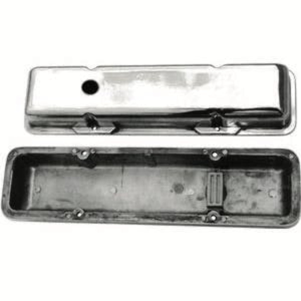 Racing Power Company R6131-2 Pol alum sbc valve cover - plain pr