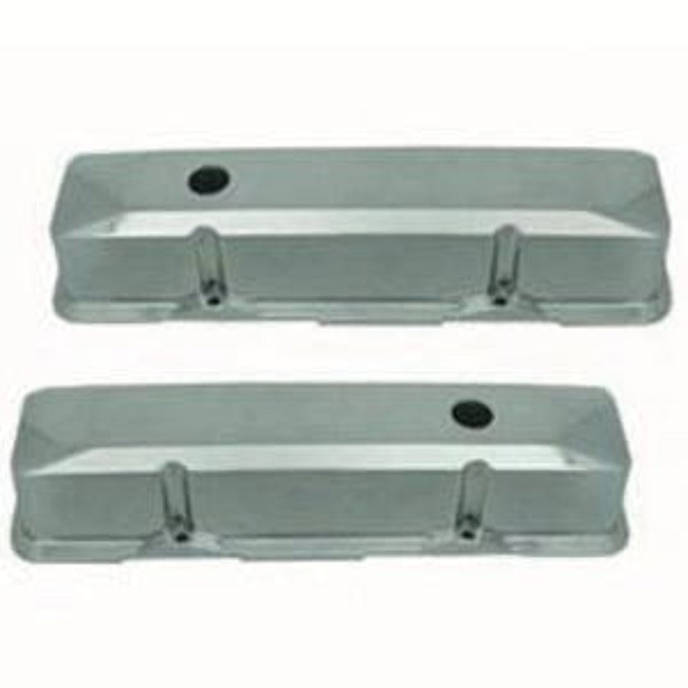 Racing Power Company R6153 Chrome alum sbc recessed v/c-pln pr