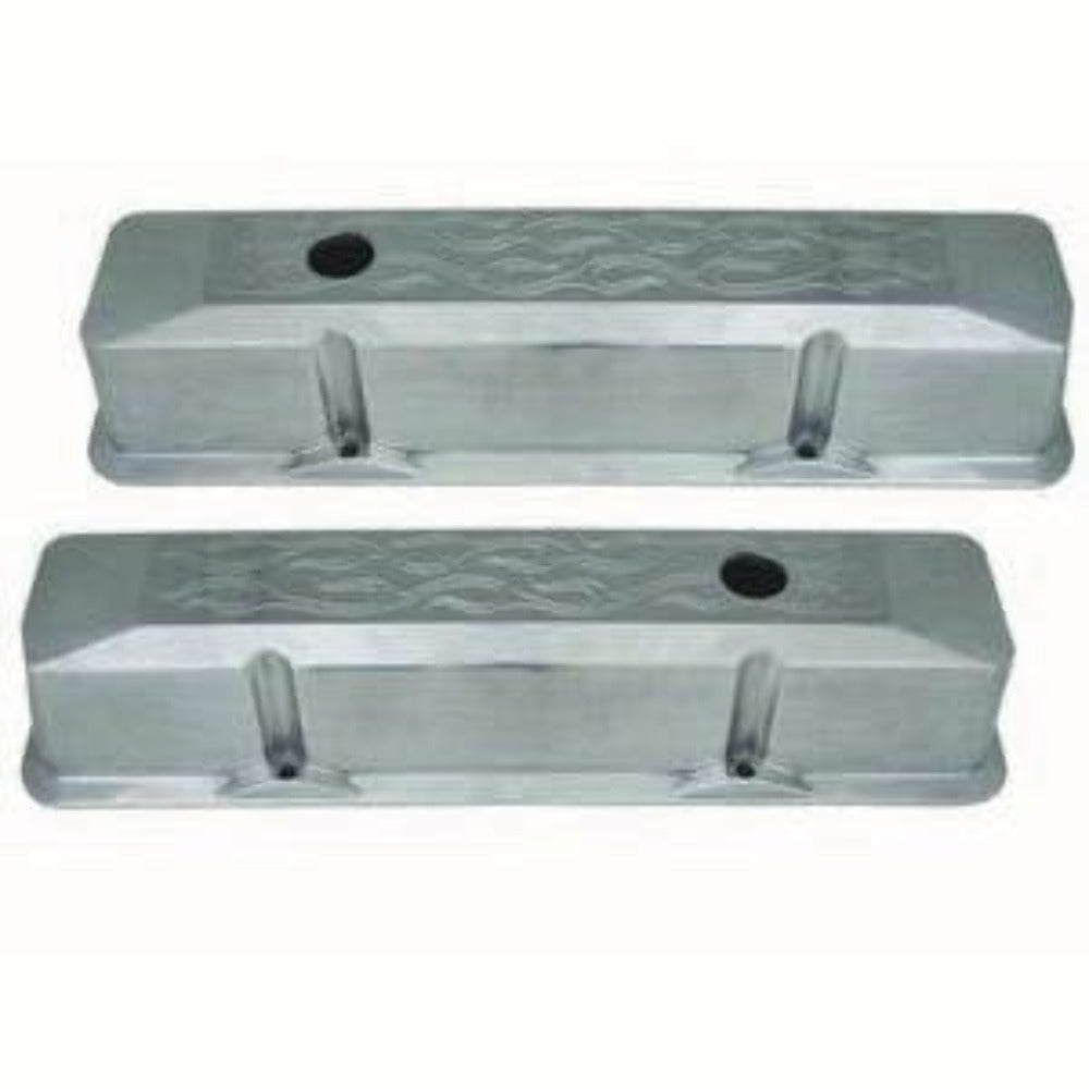 Racing Power Company R6157 Chrome alum sbc recessed v/c-flm pr