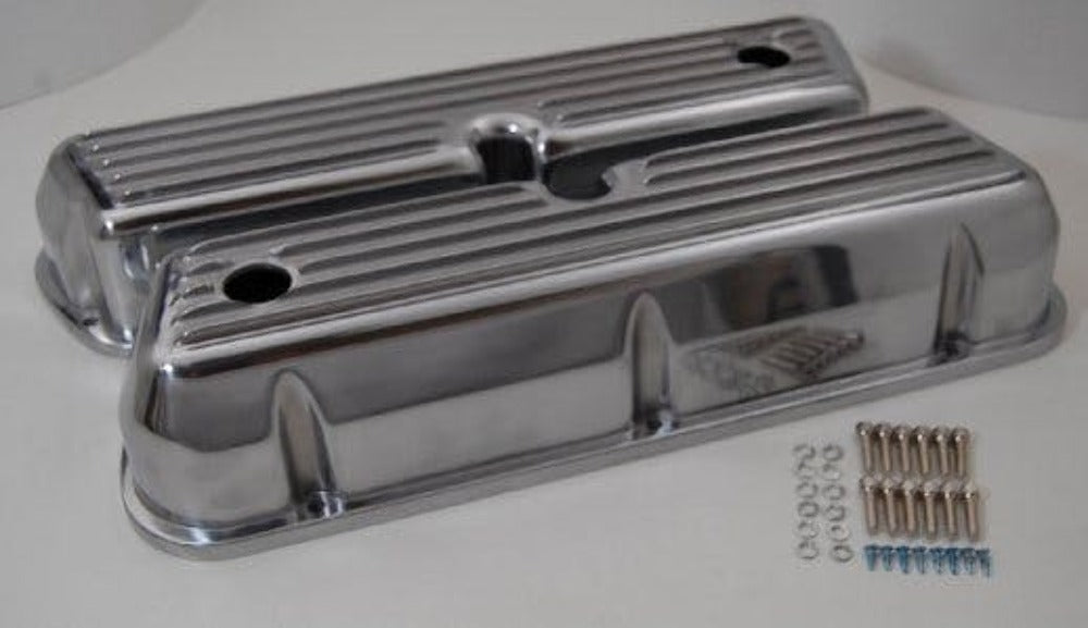 Racing Power Company R6175 Sb ford aluminum valve covers - tall finned with