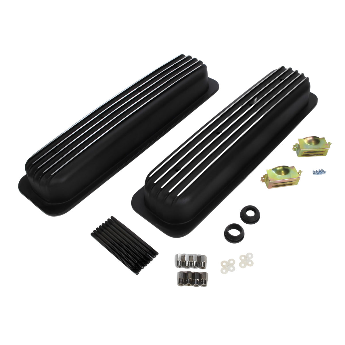 Racing Power Company R6195BK Black valve cover short aluminum center bolt