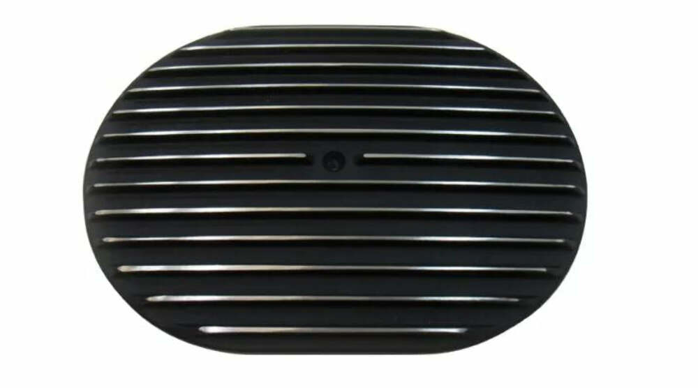 Racing Power Company R6312TBK (12 inch) aluminum oval air cleaner inchtop inch-(only)