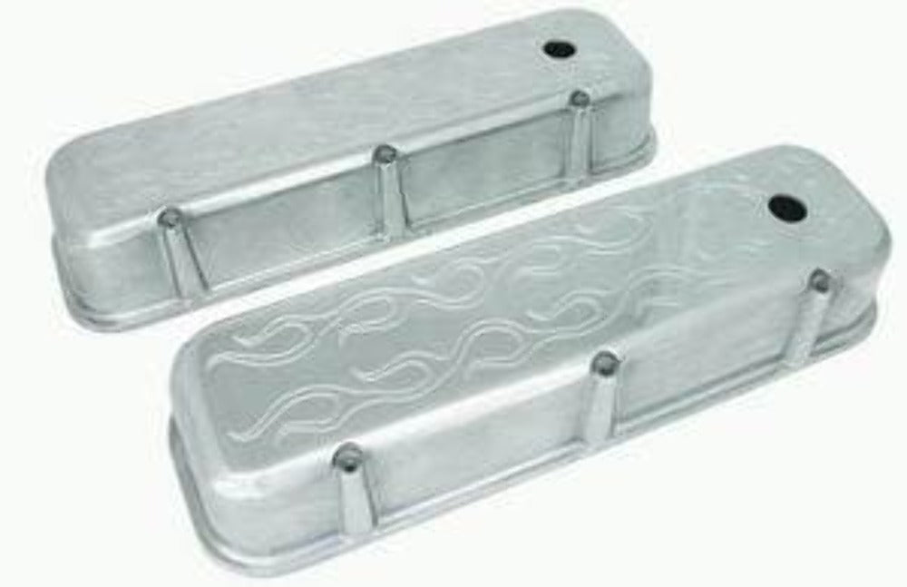 Racing Power Company R6330X Pol alum bbc valve cover - flame pr