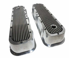 Racing Power Company R6359 Alum bb chevy tall valve covers finned