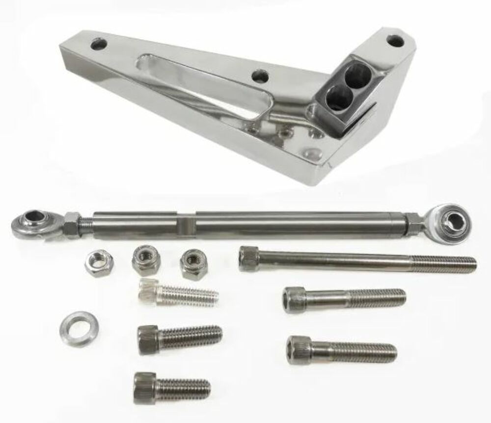 Racing Power Company R6424 Chrome alum sb chevy a/c bracket swp kit