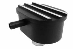 Racing Power Company R6500BK Oval finned breather with pcv -black finished
