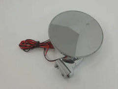Racing Power Company R6610-LED Stainless 4 inch round peep mirror - short arm w/led