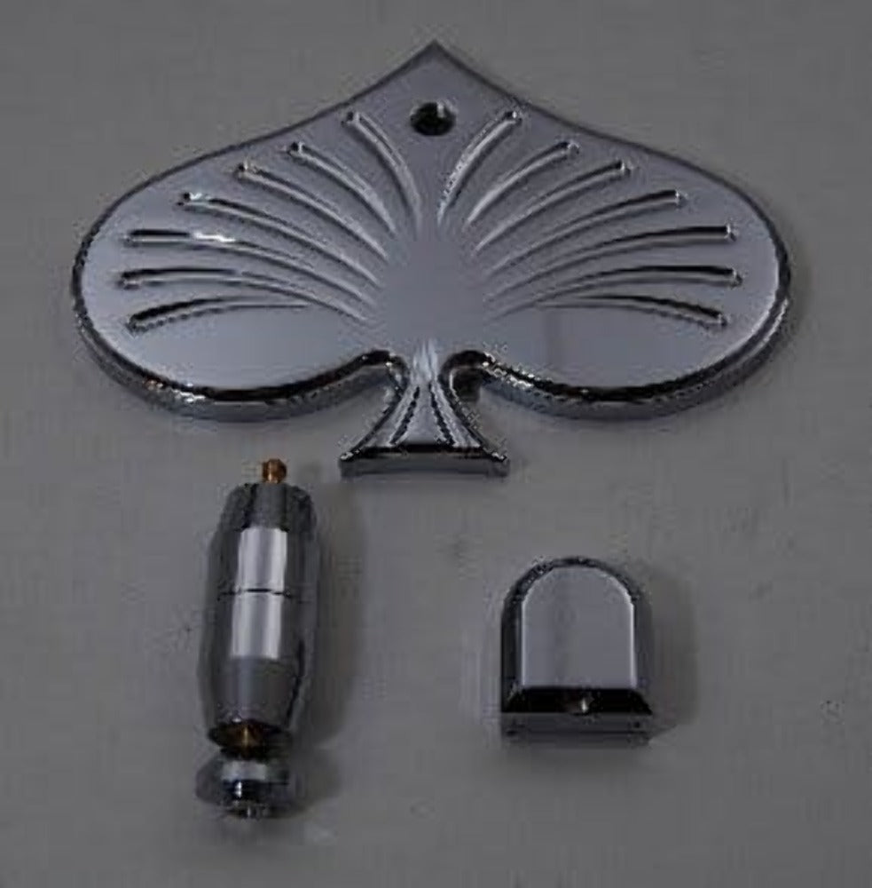 Racing Power Company R6621 CHROME ALUMINUM REAR VIEW MIRROR - SPADE