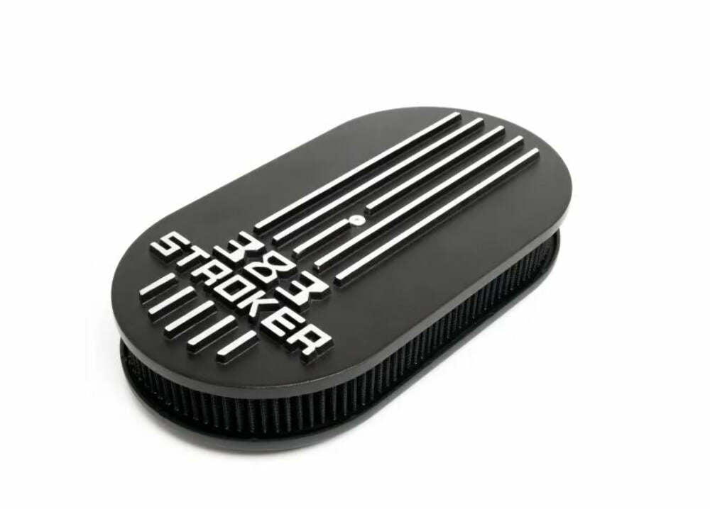 Racing Power Company R6750 Alum 15X2 Oval Finned A/C Set With 383 Logo Bk