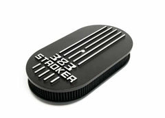 Racing Power Company R6750 Alum 15X2 Oval Finned A/C Set With 383 Logo Bk