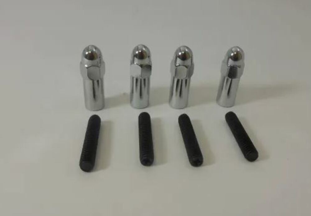 Racing Power Company R7282 Chrome acorn nut with studs 1/4-20 (4) set