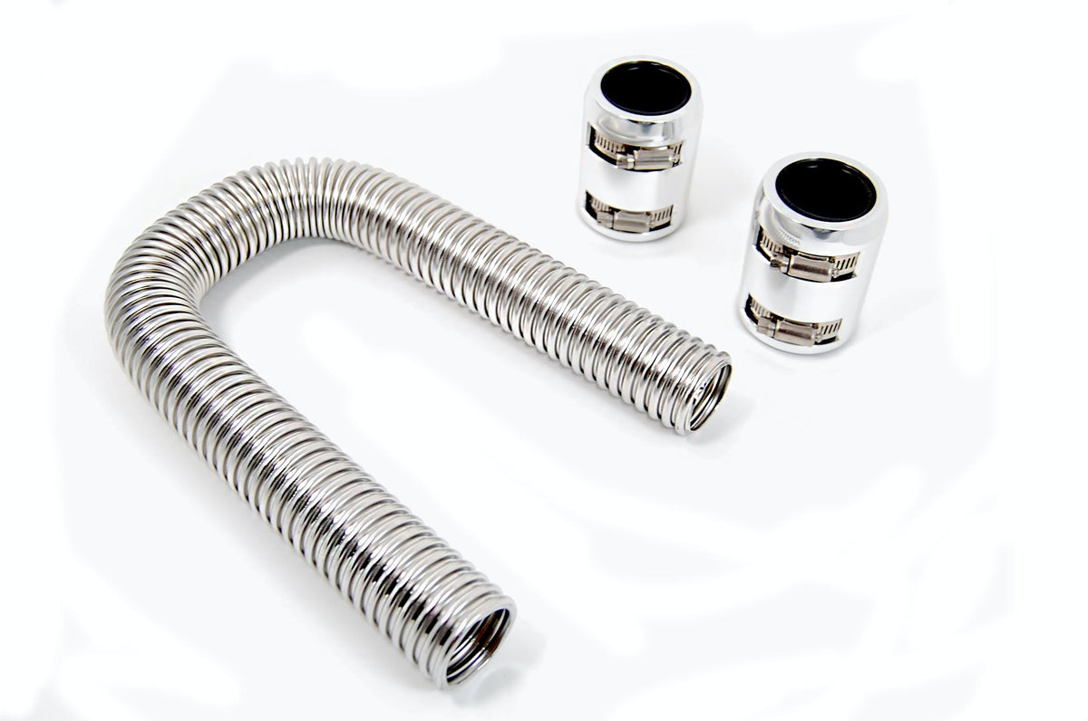 Racing Power Company 24 inch radiator hose kit polished end caps kit R7304