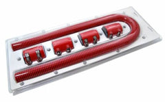 Racing Power Company R7310RED Red 48 inch radiator hose kit w/ caps