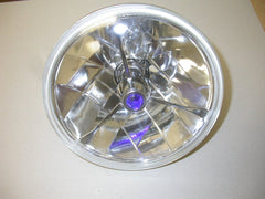 Racing Power Company R7405 7 inch tri-bar headlight w/blue dot pr