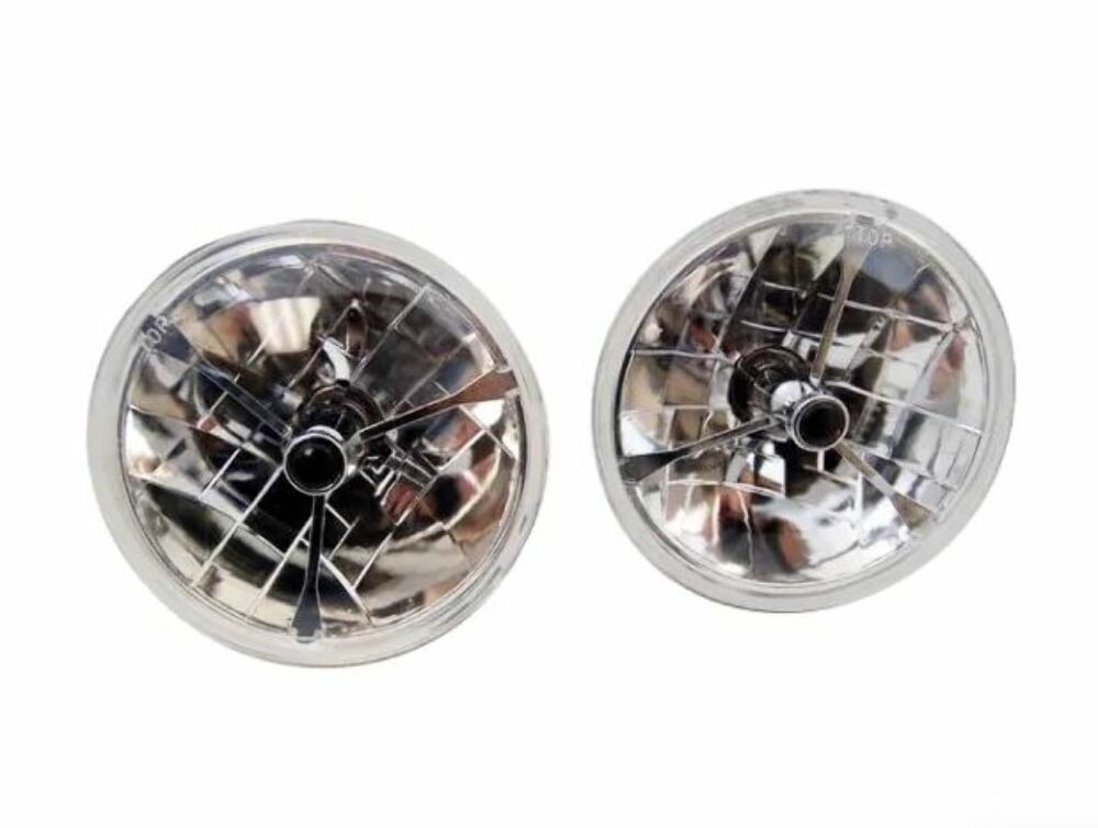 Racing Power Company R7405BK 7 inch TRI-BAR HEADLIGHT W/ BLACK DOT