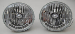 Racing Power Company R7421 7 inch tri-bar headlight with turn signal clear len