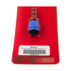 Racing Power Company R81514 PUSH-ON HOSE FITTING STRAIGHT -10