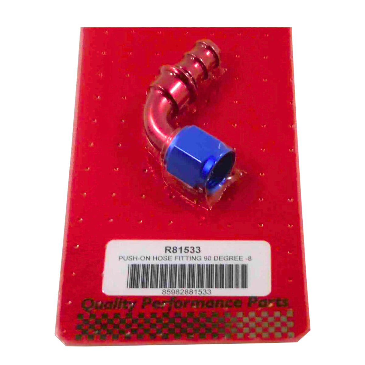 Racing Power Company R81533 PUSH-ON HOSE FITTING 90 DEGREE -8