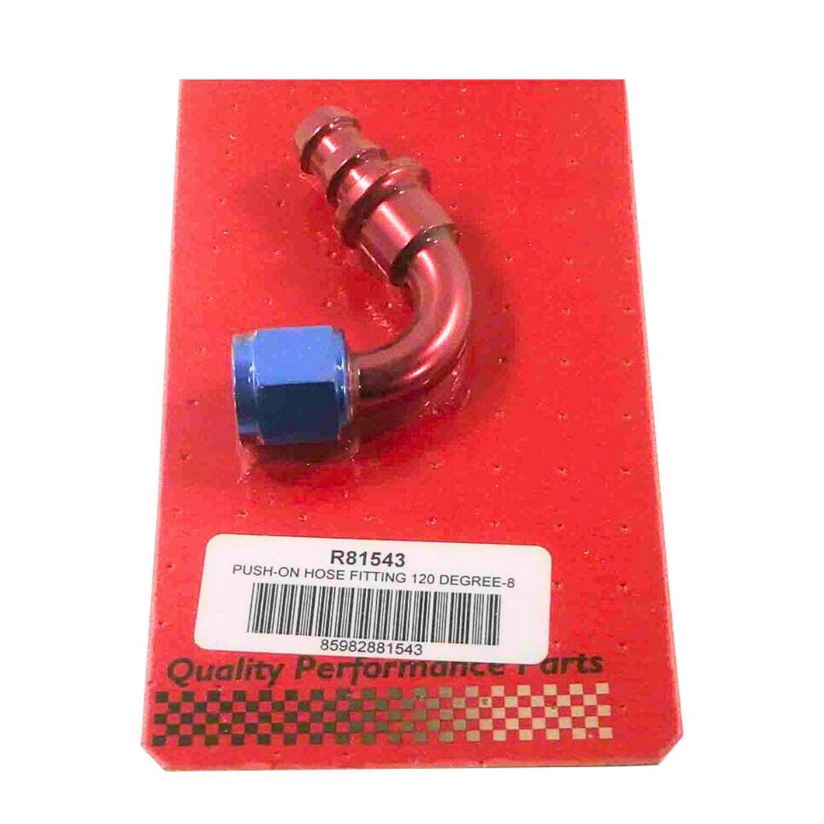 Racing Power Company R81543 PUSH-ON HOSE FITTING 120 DEGREE-8