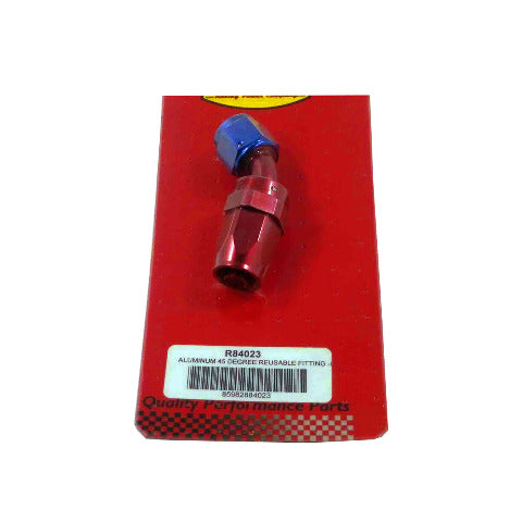Racing Power Company R84023 ALUMINUM 45 DEGREE REUSABLE FITTING -8