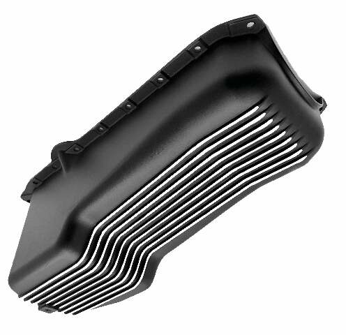 Racing Power Company R8444BK Alum 1985-up sb chevy oil pan - black