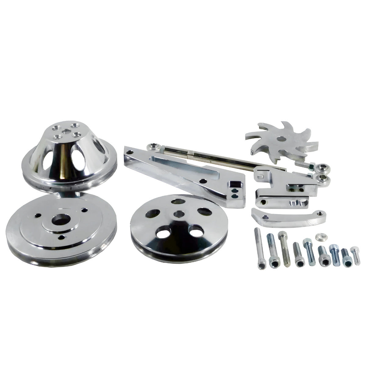 Racing Power Company R8706 Bb chevy short water pump single pulley kit