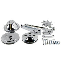 Racing Power Company R8706 Bb chevy short water pump single pulley kit