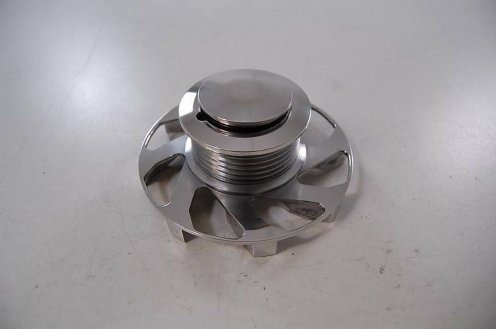 Racing Power Company R8712 Polished billet aluminum alternator pulley fan