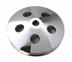 Racing Power Company R8848C Power Steering Pulley, Chrome Aluminum