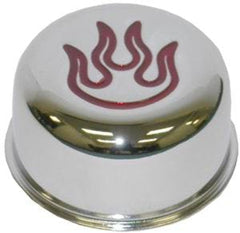 Racing Power Company R8870X Chrome inchred flame inch breather cap