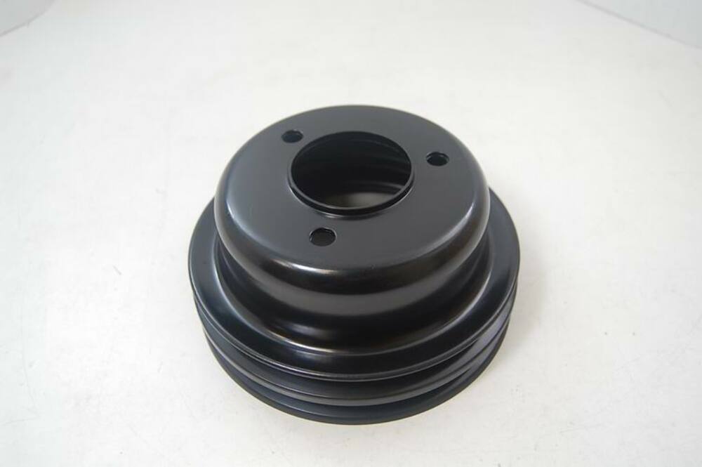 Racing Power Company R8974B Pulley crank 2-groove sb ford - black