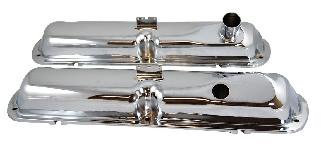 Racing Power Company R9240 Chrome 1964-73 sb ford v/c pair