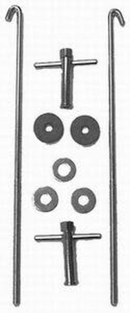 Racing Power Company R9258 Chrome 10 inch battery holddowns