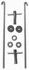 Racing Power Company R9258 Chrome 10 inch battery holddowns
