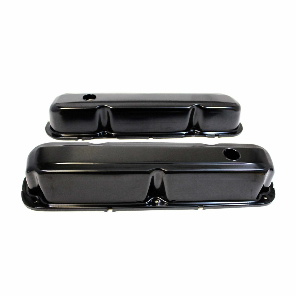 Racing Power Company R9298BK Black steel valve covers mopar 273, 318, 340
