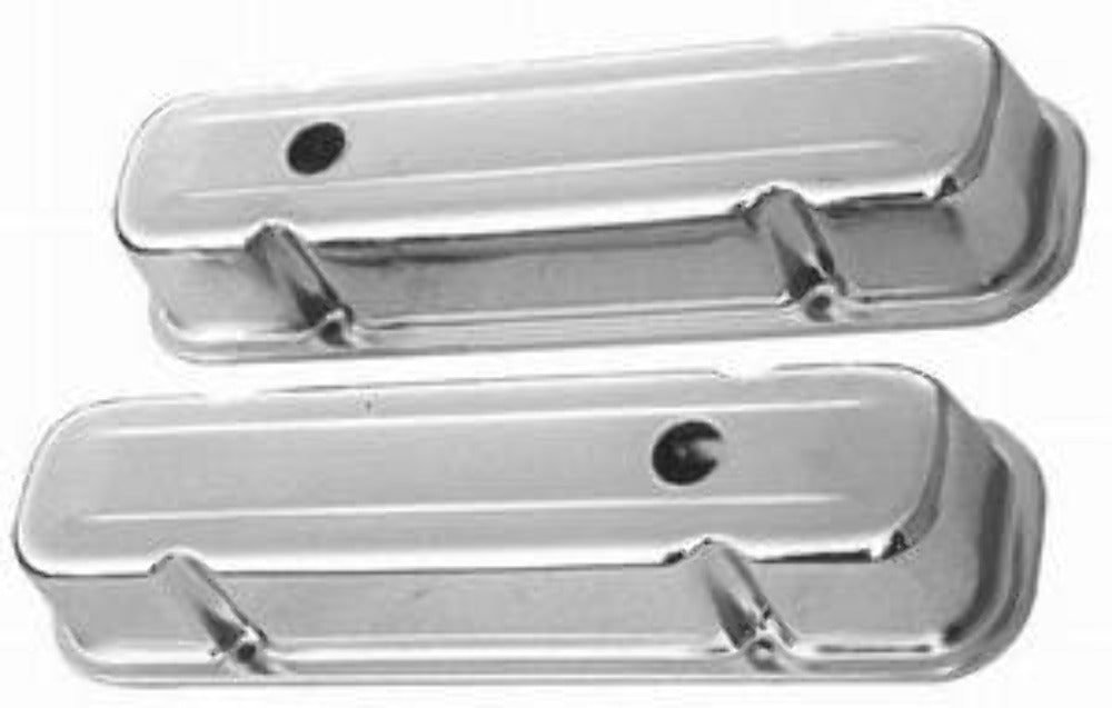 Racing Power Company R9300 Chrome steel pontiac tall valve cover pr