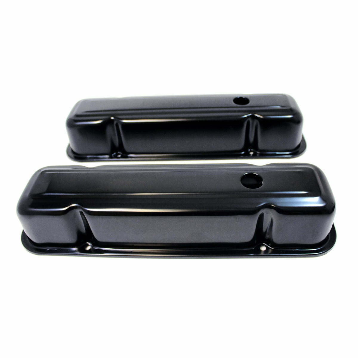 Racing Power Company R9300BK Black steel pontiac valve cover-(326-455)