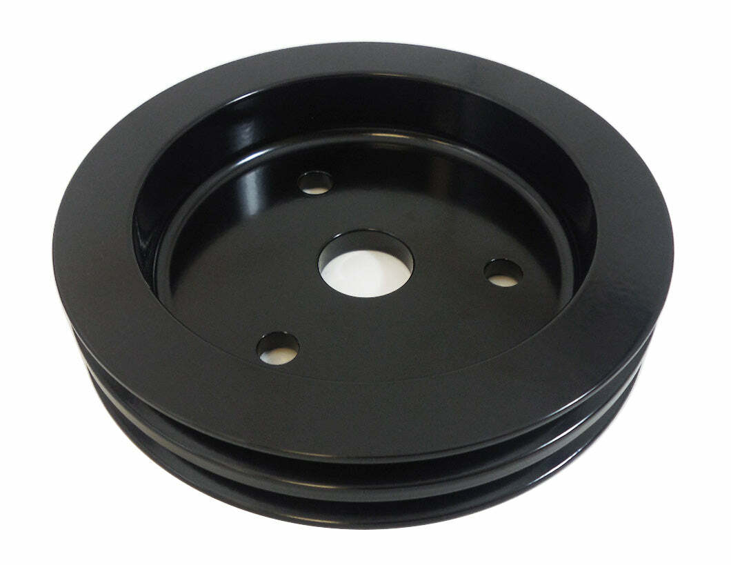 Racing Power Company R9481BK Pulley crank 2-groove sb chevy swp