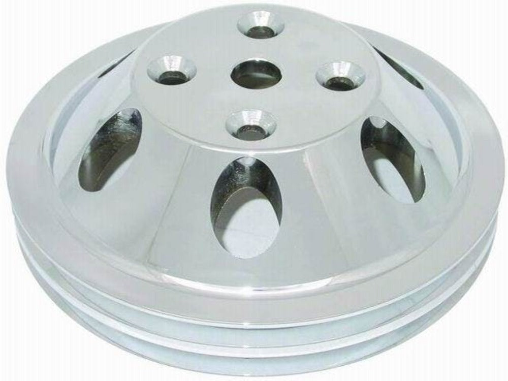 Racing Power Company R9483C Chrm alum sb dbl up pulley-lwp ea