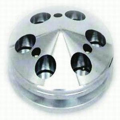Racing Power Company R9487POL Aluminum alternator pulley/nose v-belt -polished