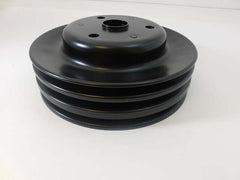 Racing Power Company R9608BK Pulley crank 3-groove sb chevy lwp - black