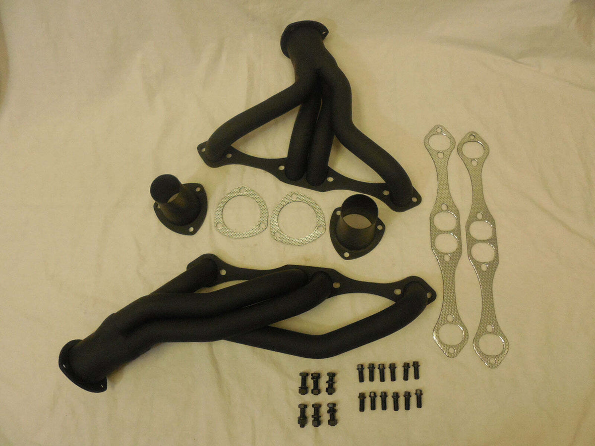 Racing Power Company R9785BK 1967-1987 small block chevy shorty headers,