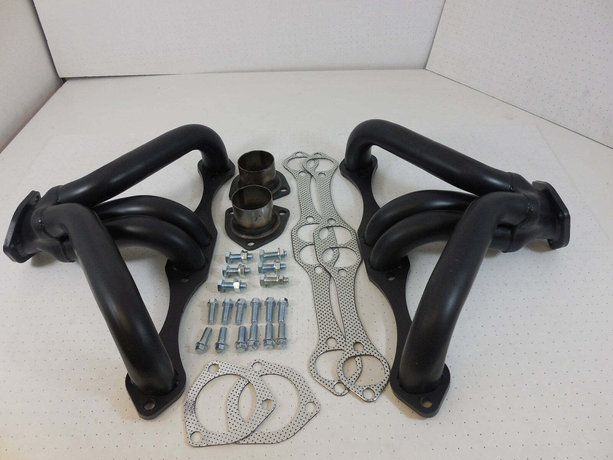 Racing Power Company R9963BC Black ceramic sbc 1955-up street header st